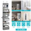 2Pcs Over The Door Organizer 6 Tier Hanging Basket Detachable Behind Door Hanging Pantry Tilt-Resistant for Bathroom Bedroom