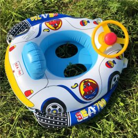 Inflatable Baby Swimming Rings Seat Floating Sun Shade Toddler Swim Circle Fun Pool Bathtub Beach Party Summer Water Toys (varient: A)